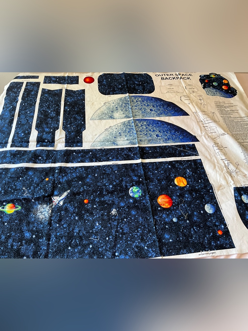 Cranston Outer Space Backpack Panel Cut And Sew